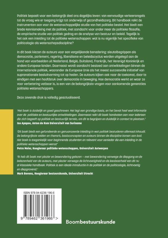 Achterkant van Politiek