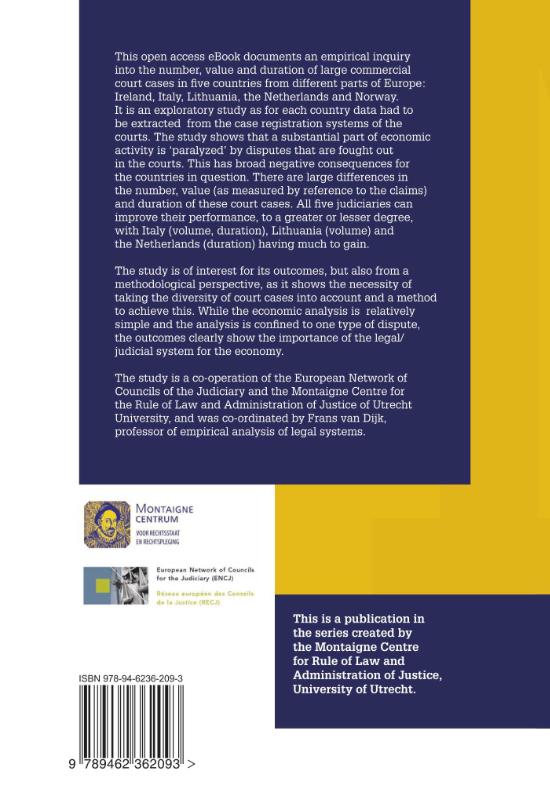 Achterkant van Economic value of the judiciary