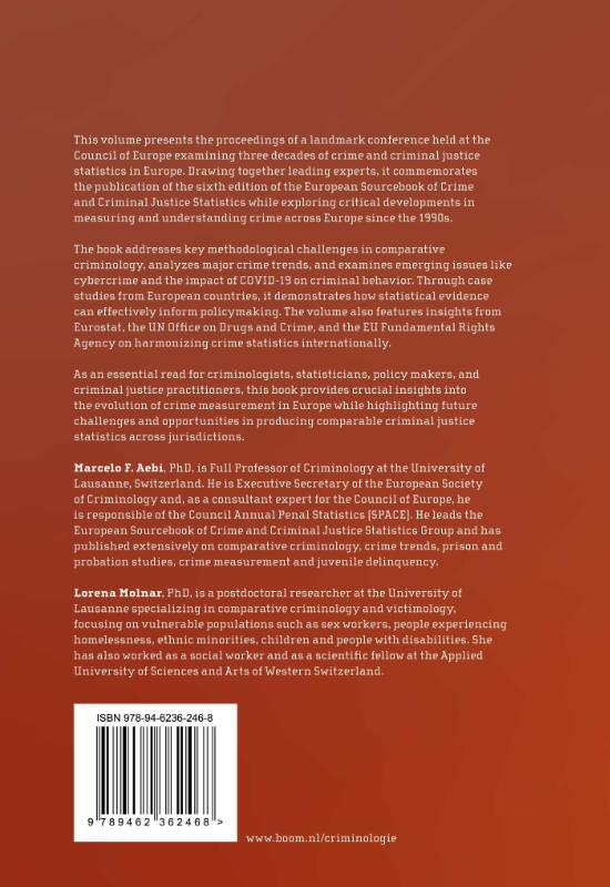 Achterkant van Three Decades of Crime and Criminal Justice Statistics in Europe: Methods, Trends and the Impact on Policy Making