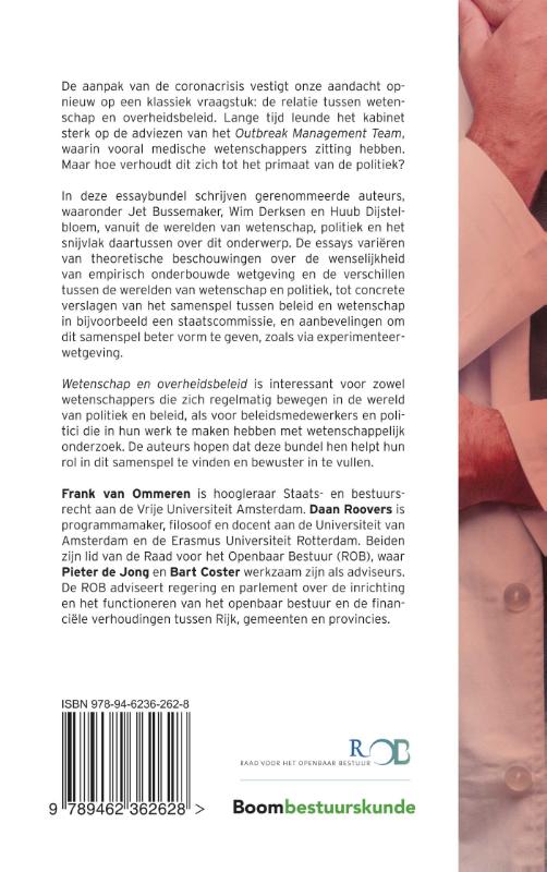 Achterkant van Wetenschap en overheidsbeleid