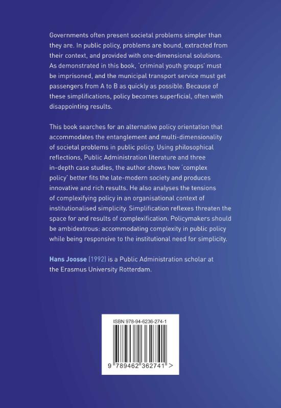 Achterkant van The Quest for Complex Policy
