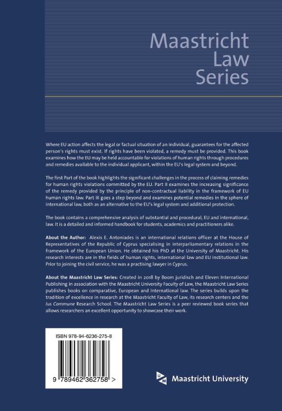 Achterkant van Remedies for Human Rights Violations by the European Union
