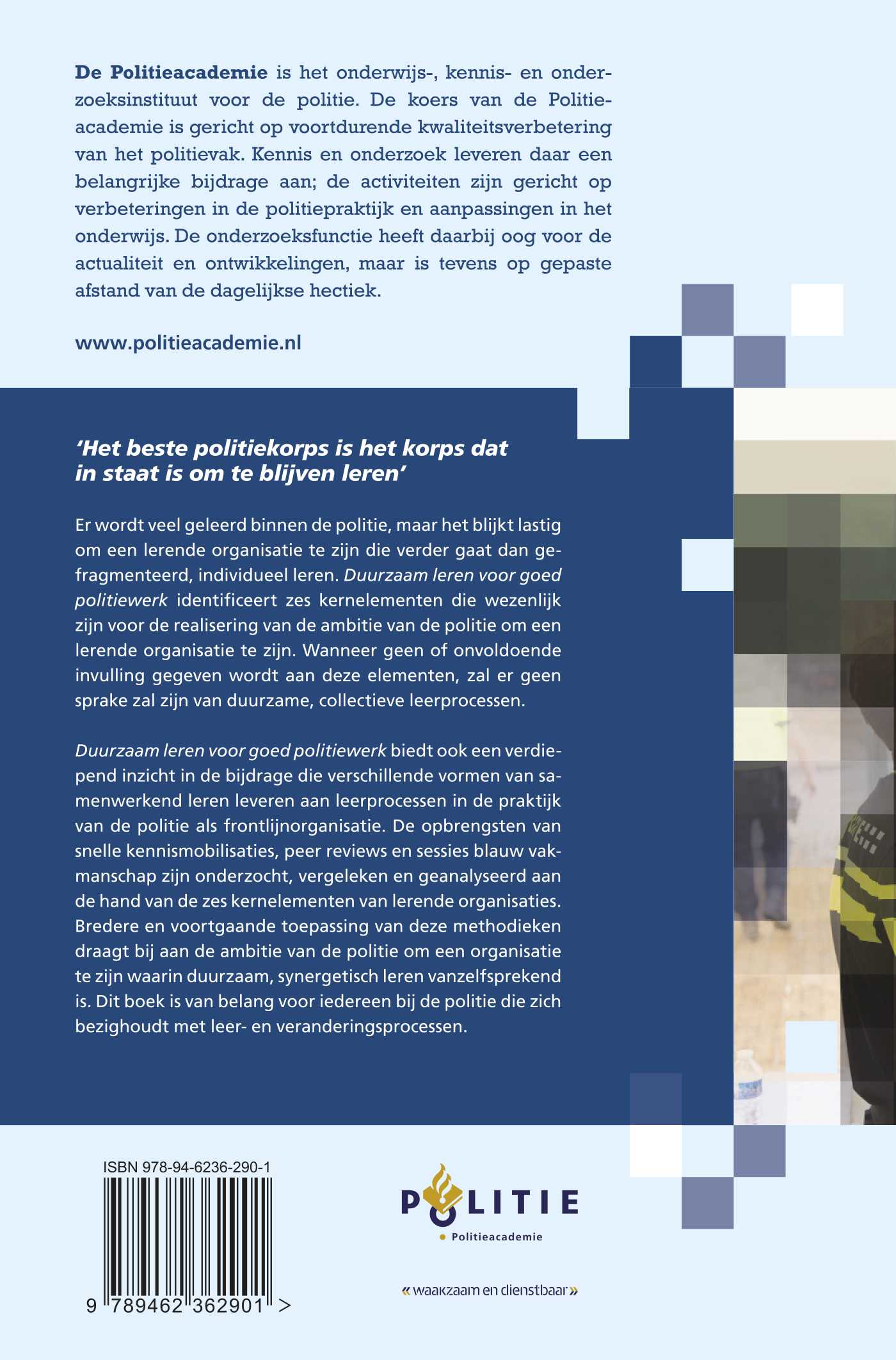 Achterkant van Duurzaam leren voor goed politiewerk