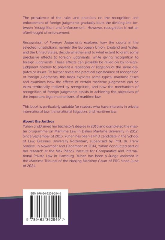 Achterkant van Recognition of Foreign Judgments