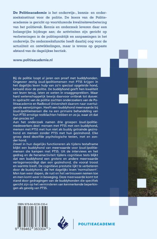 Achterkant van Meerwaarde van buddyhonden voor (oud-)politiemensen