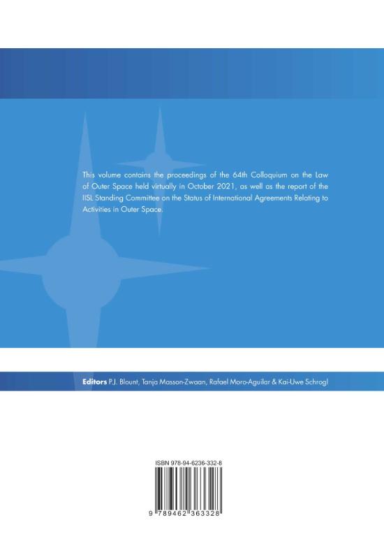 Achterkant van Proceedings of the International Institute of Space Law 2021