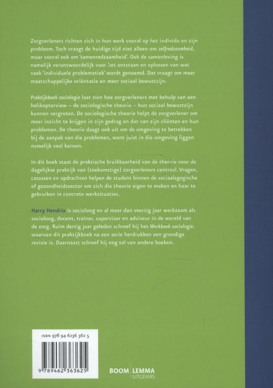 Achterkant van Praktijkboek sociologie