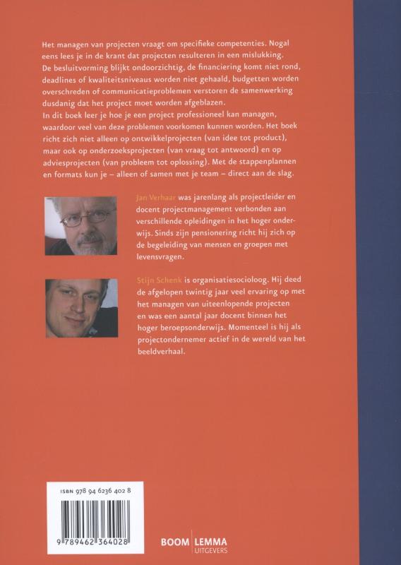 Achterkant van Projectmatig werken