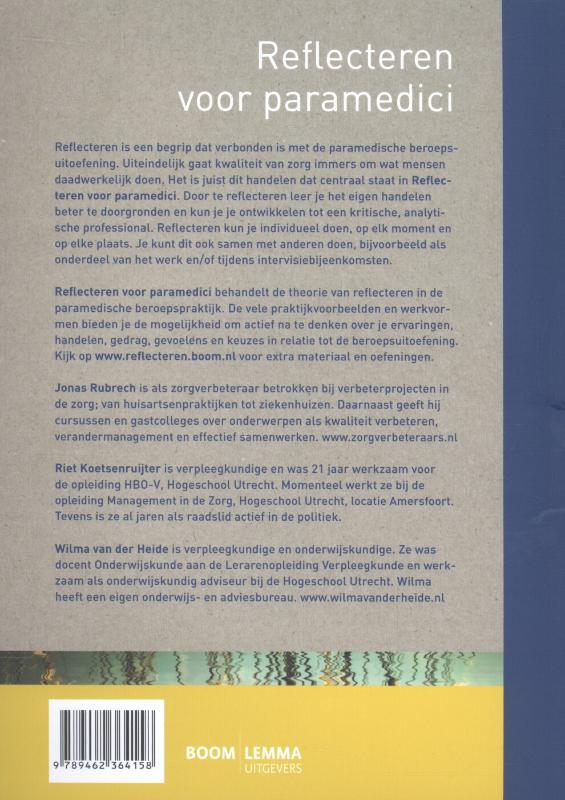 Achterkant van Reflecteren voor paramedici