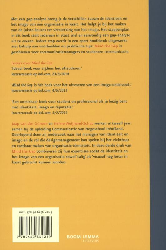 Achterkant van Mind the gap