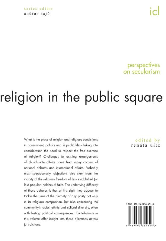 Achterkant van Religion in the public square