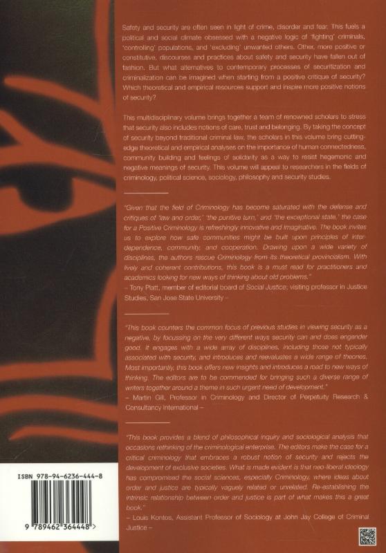 Achterkant van Positive criminology