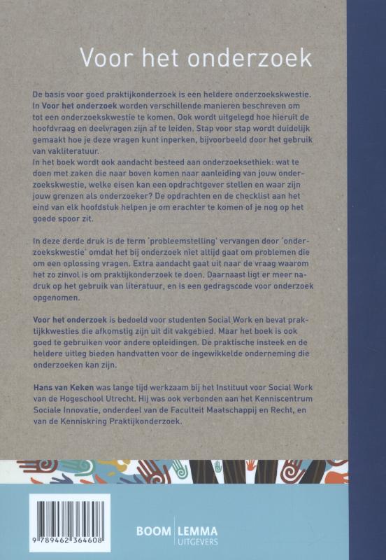 Achterkant van Voor het onderzoek