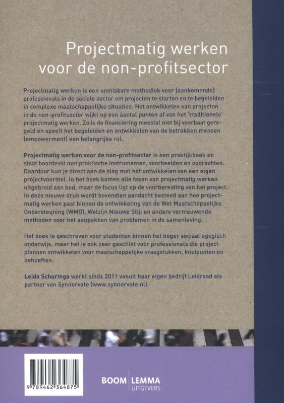Achterkant van Projectmatig werken voor de non-profitsector