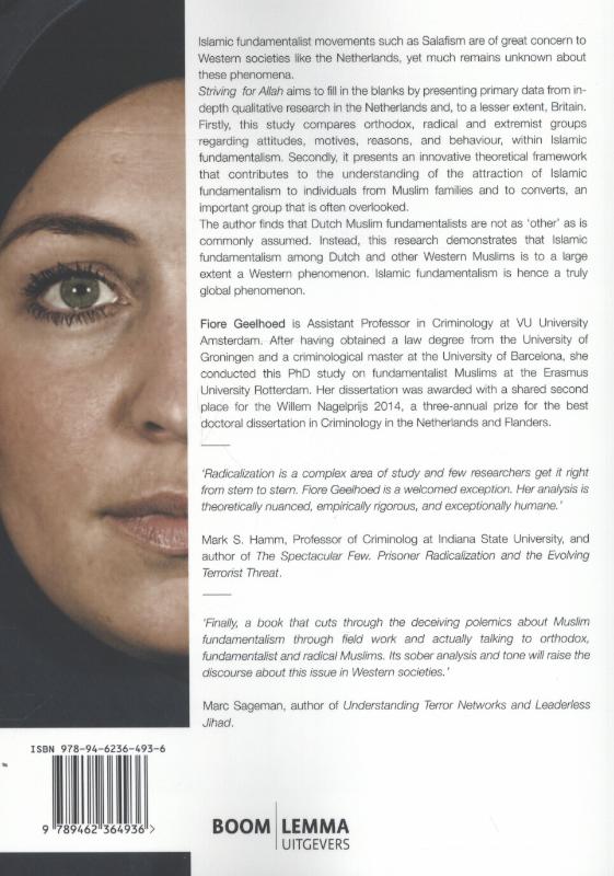 Achterkant van Striving for Allah