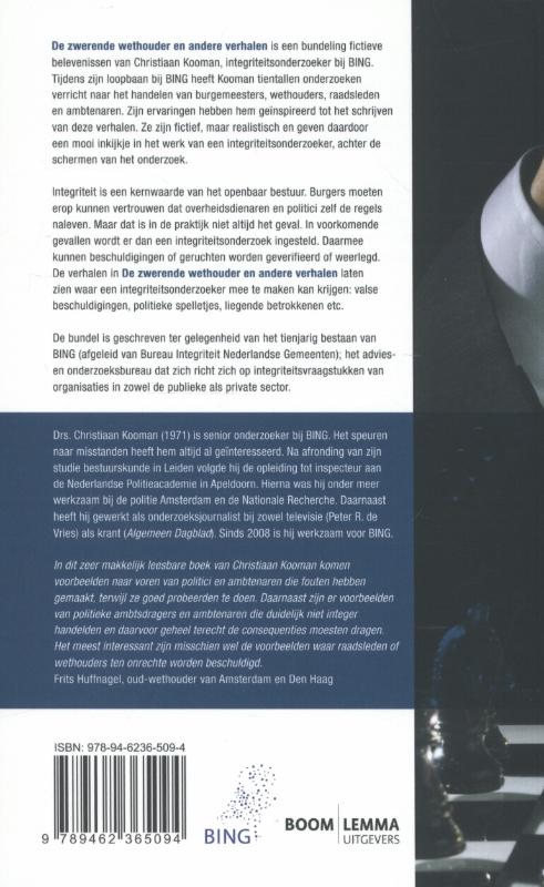 Achterkant van De zwerende wethouder en andere verhalen