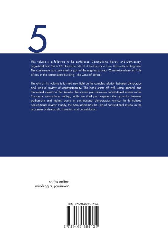 Achterkant van Constitutional review and democracy