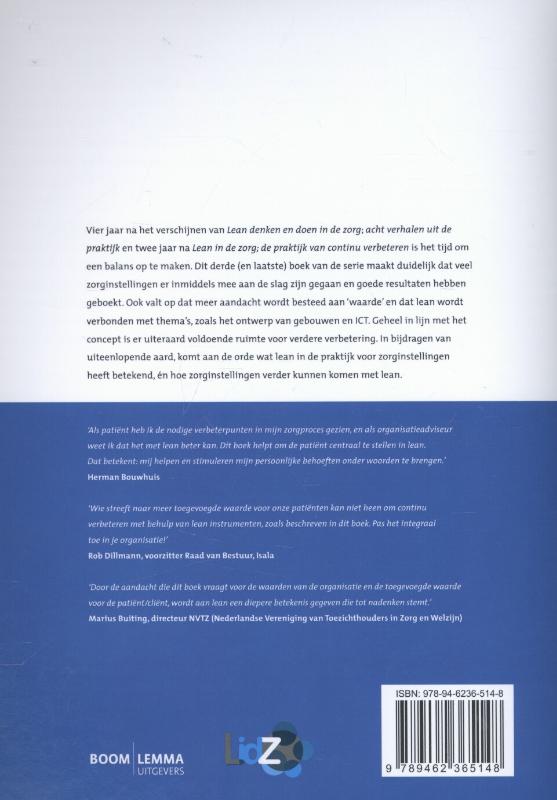 Achterkant van Verder met lean in de zorg
