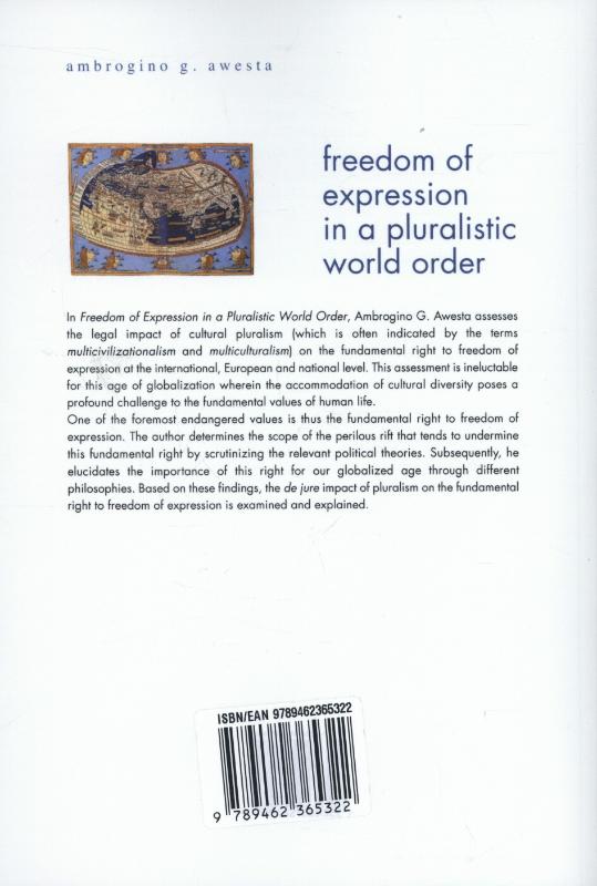 Achterkant van Freedom of expression in a pluralistic world order