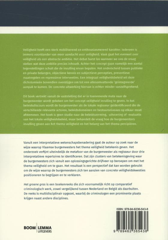 Achterkant van De burgemeester als regisseur van het lokale veiligheidsbeleid?