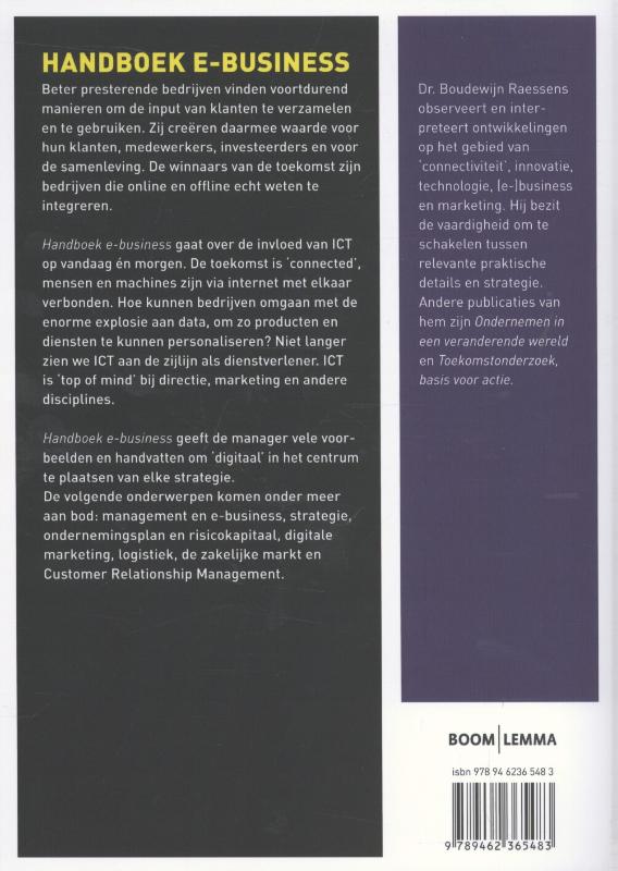 Achterkant van Handboek e-business
