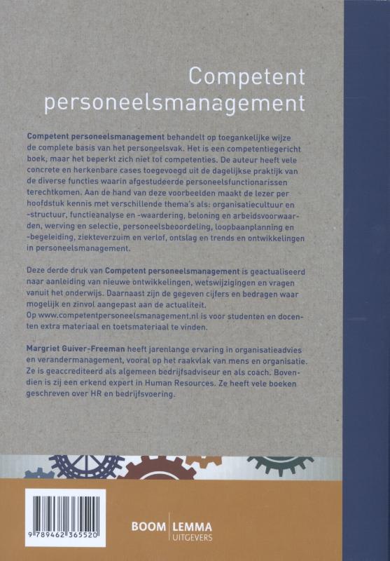 Achterkant van Competent personeelsmanagement