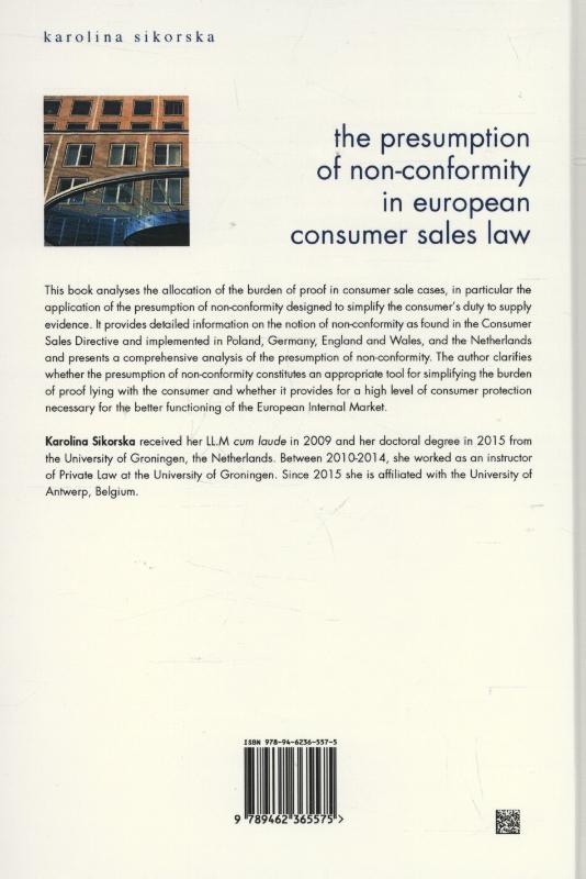 Achterkant van The presumption of non-conformity in European consumer sales law