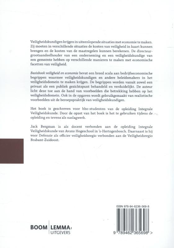 Achterkant van Basisboek veiligheid en economie