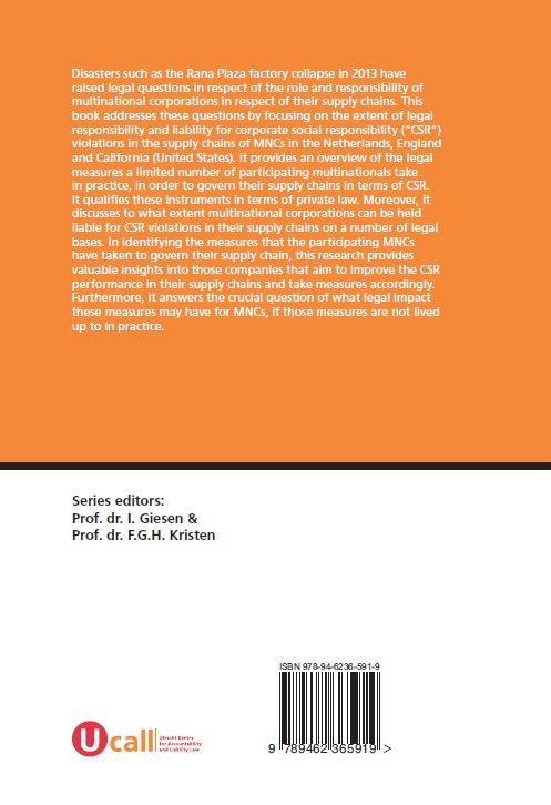 Achterkant van Contractual control in the supply chain