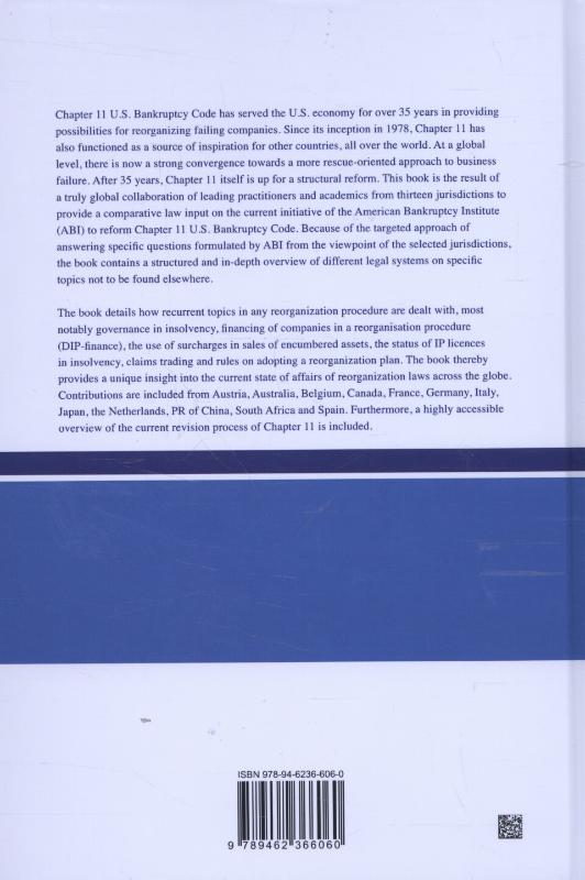 Achterkant van International contributions to the the reform of chapter 11 U.S. banktruptcy code