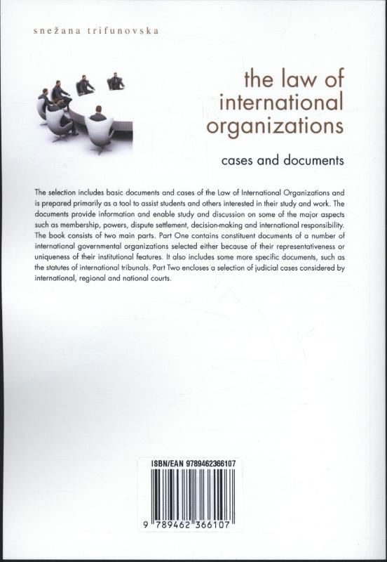 Achterkant van The law of international organizations