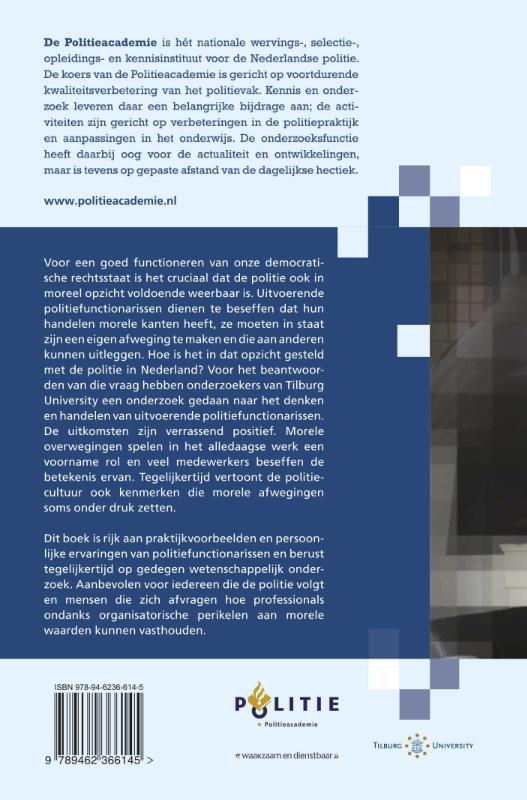 Achterkant van Een onderzoek naar de morele weerbaarheid van Nederlandse politiefunctionarissen