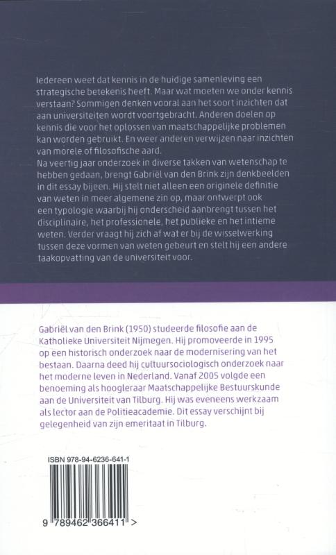 Achterkant van Hoe wij beter over kennis kunnen nadenken