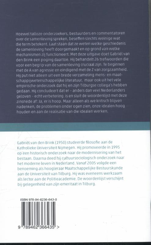 Achterkant van Wat de samenleving kan betekenen