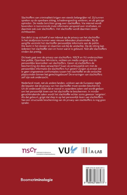 Achterkant van Het zichtbare slachtoffer
