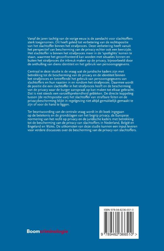 Achterkant van Privacyrecht en slachtoffers