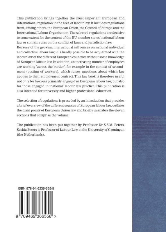 Achterkant van European labour law legislation