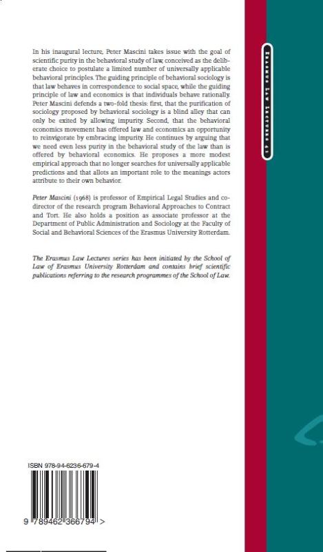 Achterkant van Law and behavioral sciences