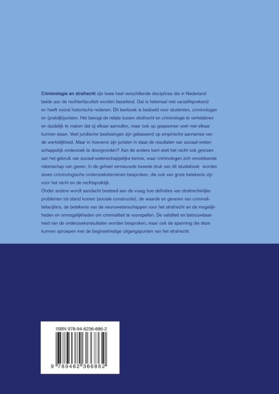 Achterkant van Criminologie en strafrecht