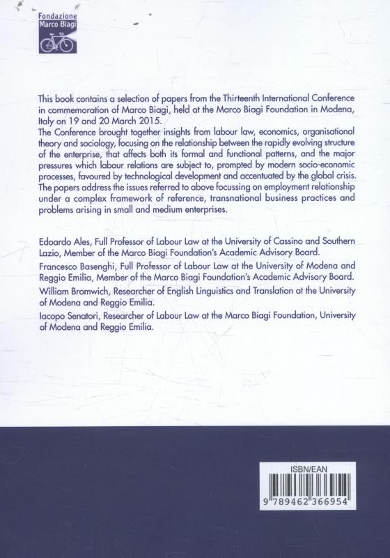Achterkant van Employment relations and transformation of the enterprise in the global economy