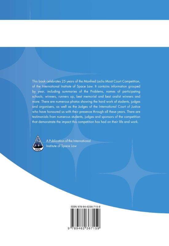 Achterkant van Manfred Lachs Space Law Moot Court Competition