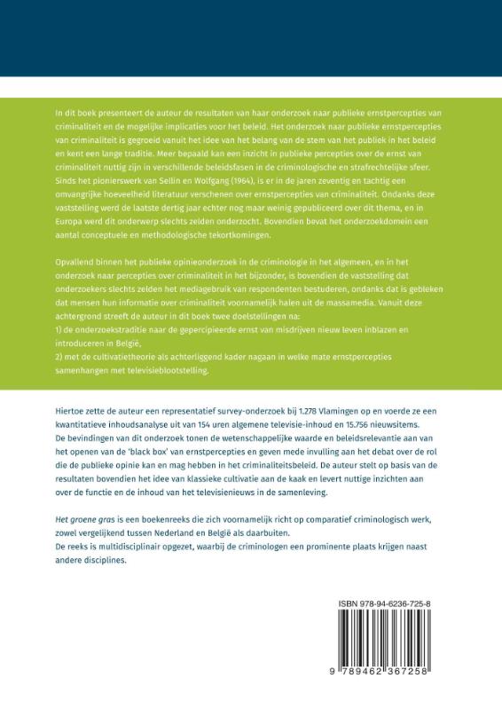 Achterkant van Publieke ernstpercepties van criminaliteit en het verband met televisiegebruik