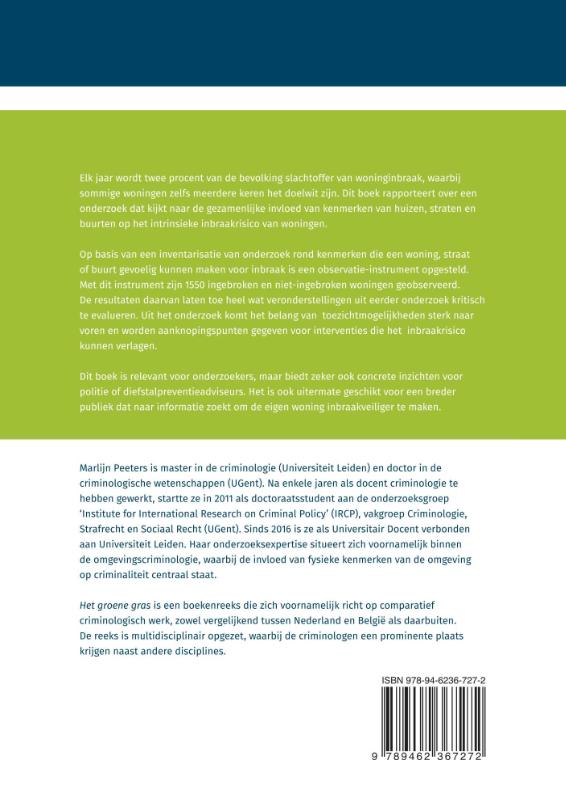 Achterkant van De intrinsieke inbraakgevoeligheid van woningen