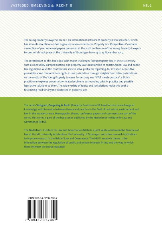 Achterkant van Property Law Perspectives V