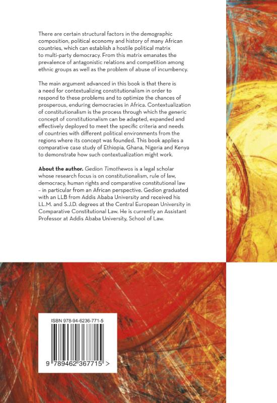 Achterkant van Contextualizing constitutionalism