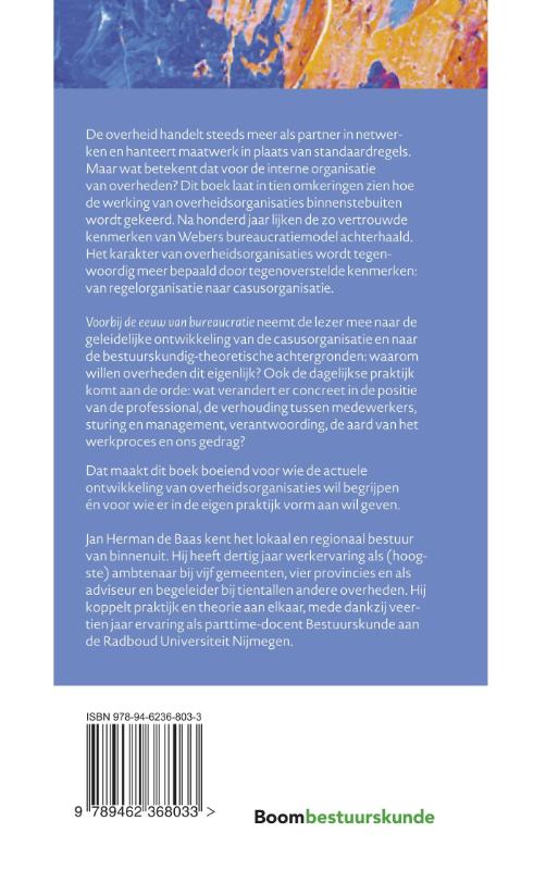 Achterkant van Voorbij de eeuw van bureaucratie