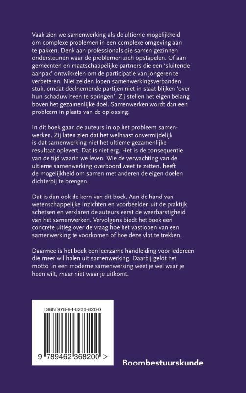 Achterkant van Het probleem samenwerken