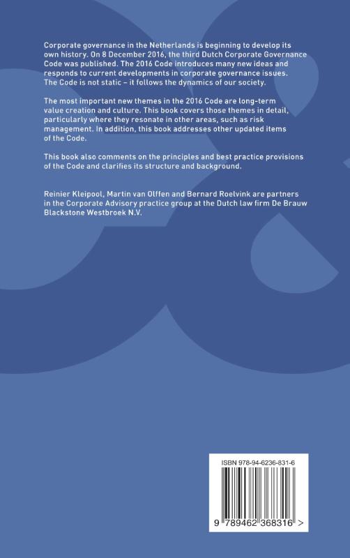 Achterkant van Corporate Governance in the Netherlands