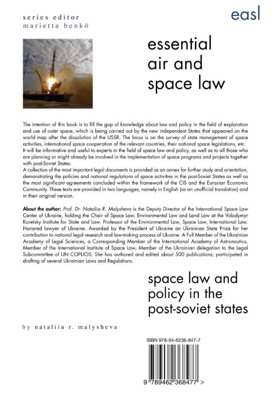 Achterkant van Space Law and Policy in the Post-Soviet States