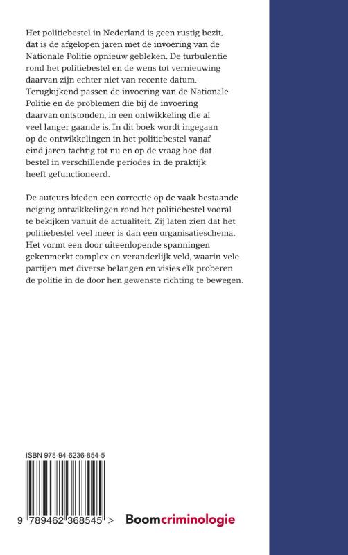 Achterkant van Het turbulente politiebestel